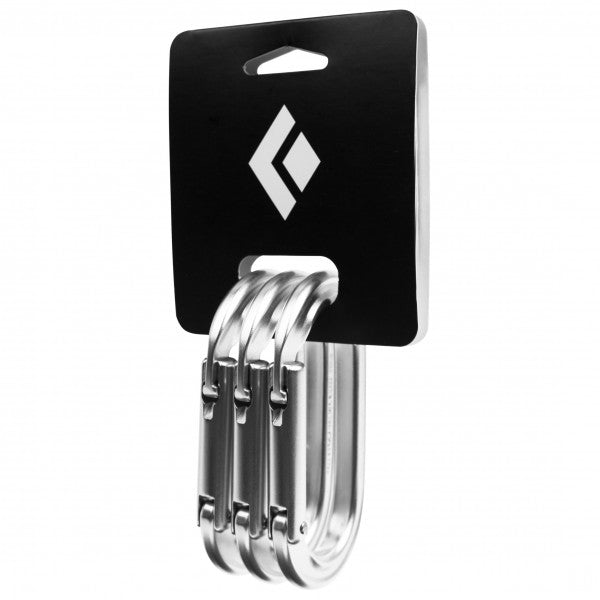Black Diamond Oval Keylock 3 Pack - Snapgate Carabiner
