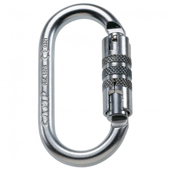  Steel Oval 2 Lock -Stahlkarabiner - Steel Carabiner