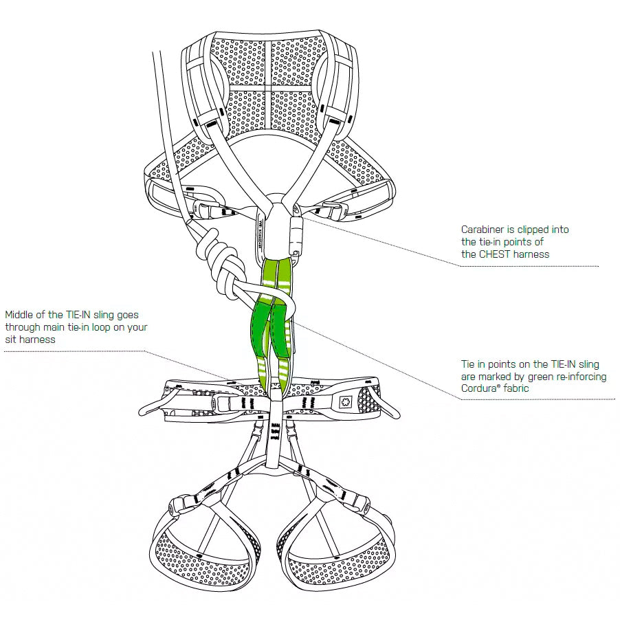 Ocun Webee Chest Lite + Tie-In Sling - Chest Harness